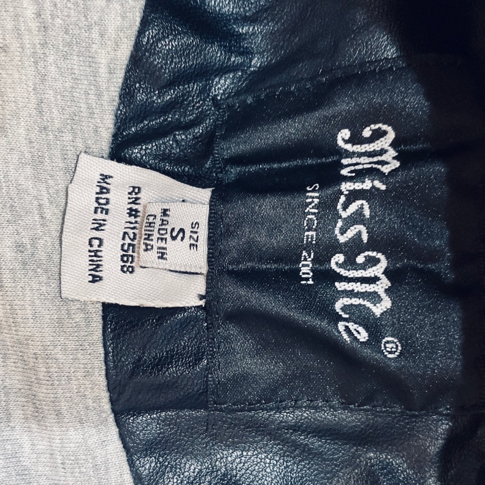 Topshop moto bomber vegan leather bead stud jacket - Picture 7 of 8